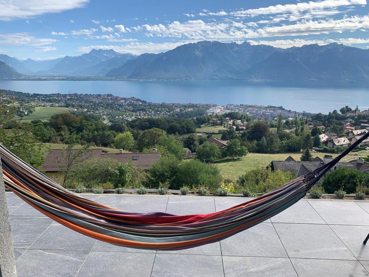 Appartement Moderne Avec Vue Panoramique A Jongny Proche De Montreux エクステリア 写真