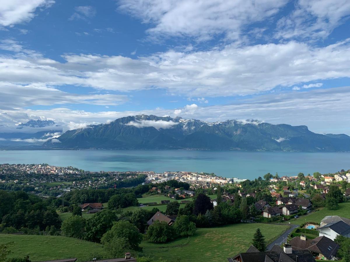 Appartement Moderne Avec Vue Panoramique A Jongny Proche De Montreux エクステリア 写真