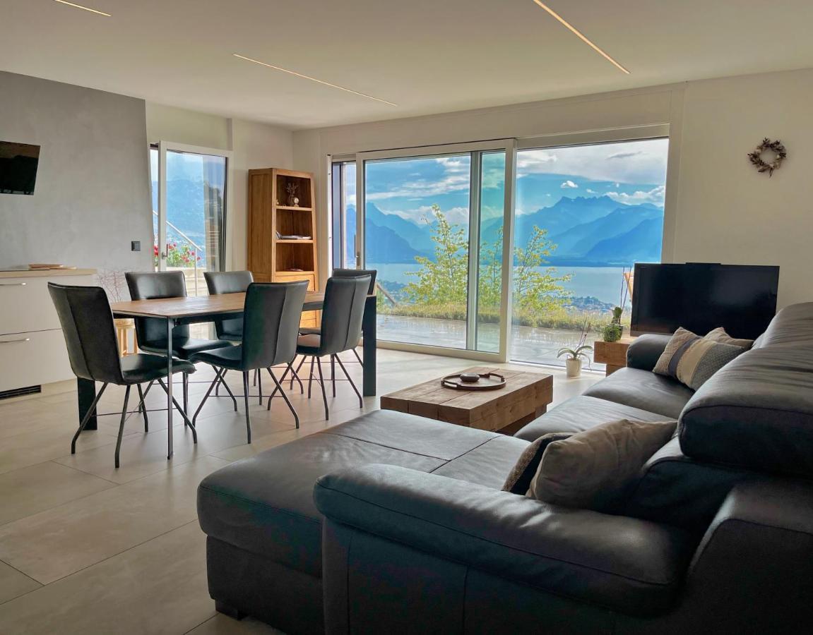 Appartement Moderne Avec Vue Panoramique A Jongny Proche De Montreux エクステリア 写真