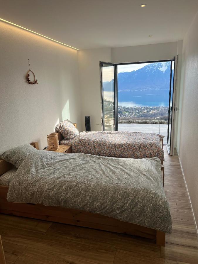 Appartement Moderne Avec Vue Panoramique A Jongny Proche De Montreux エクステリア 写真